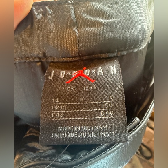 JORDAN X TRAVIS SCOTT CACTUS JACK LACE UP LEATHER PANTS DARK SMOKE GREY NWT 14 - Picture 8 of 8